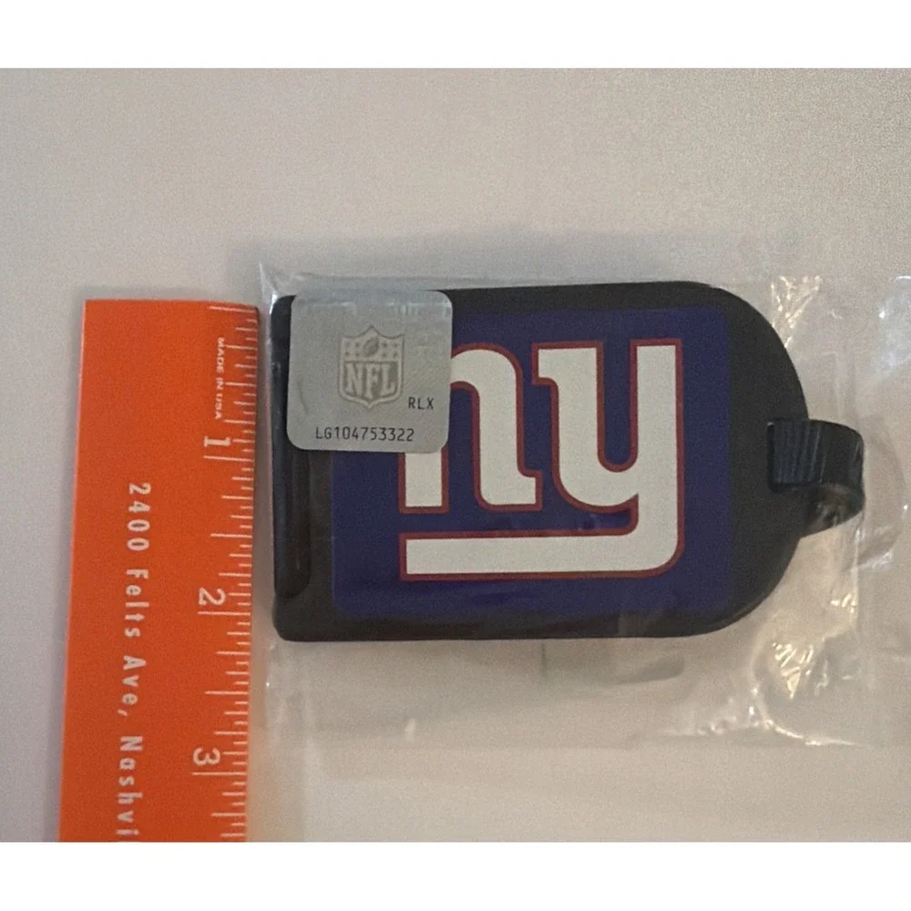 NFL Officially Licensed New York Giants Luggage Bag Tag Team Logo Football New